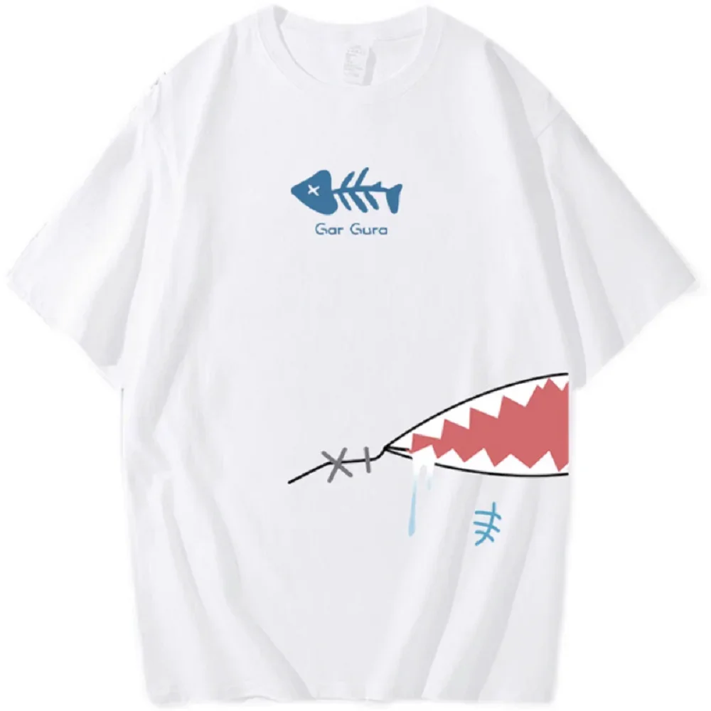 Костюмы унисекс с героями аниме Gawr Gura Cospaly хлопковая футболка футболки топы