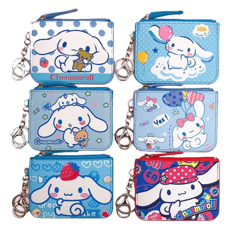 Оригинальный кошелек Sanrio с аниме Hello Kitty женская сумка Kulomi Melody Cinnamoroll Мультяшные