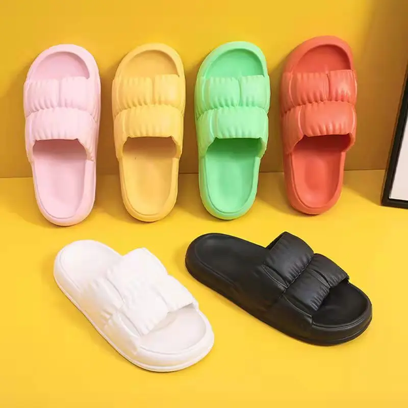 Home Slippers Women's Summer Korean Version Outdoor Wear Couple Indoor Bathroom Bath Thick Bottom Household Sandals and Slippers