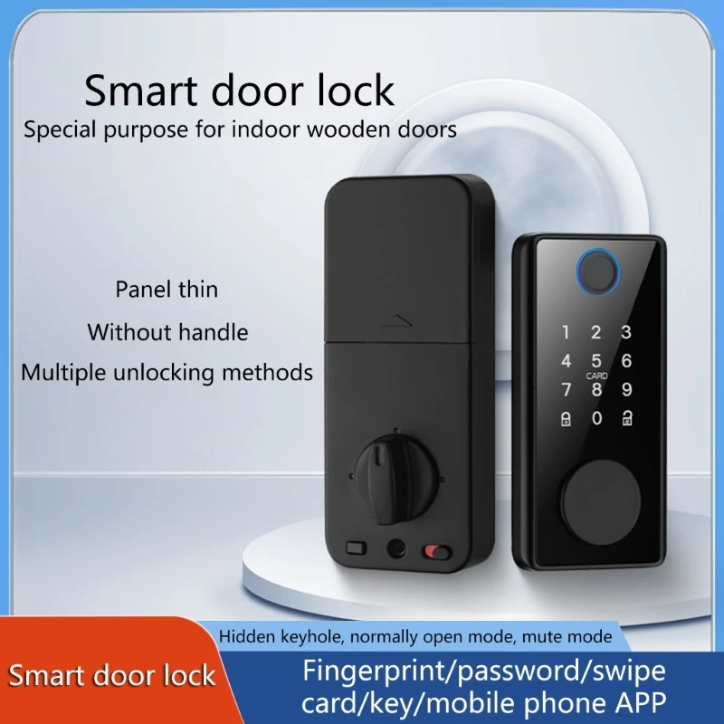 

Fingerprint Door Lock Include Backup Keys IC Cards Door Lock