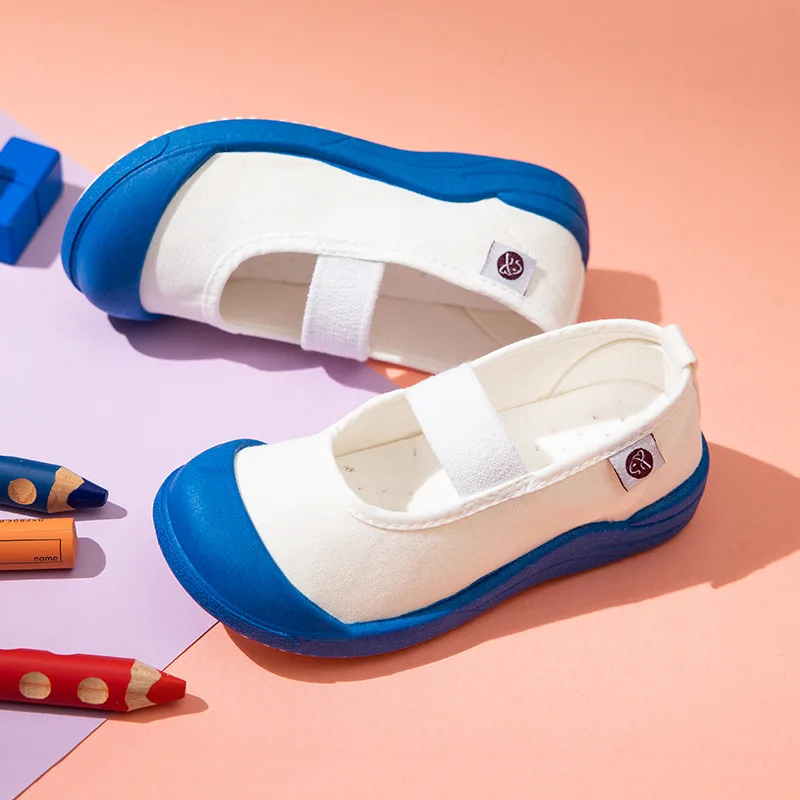 Детские парусиновые туфли дышащие модные кроссовки для девочек Повседневная