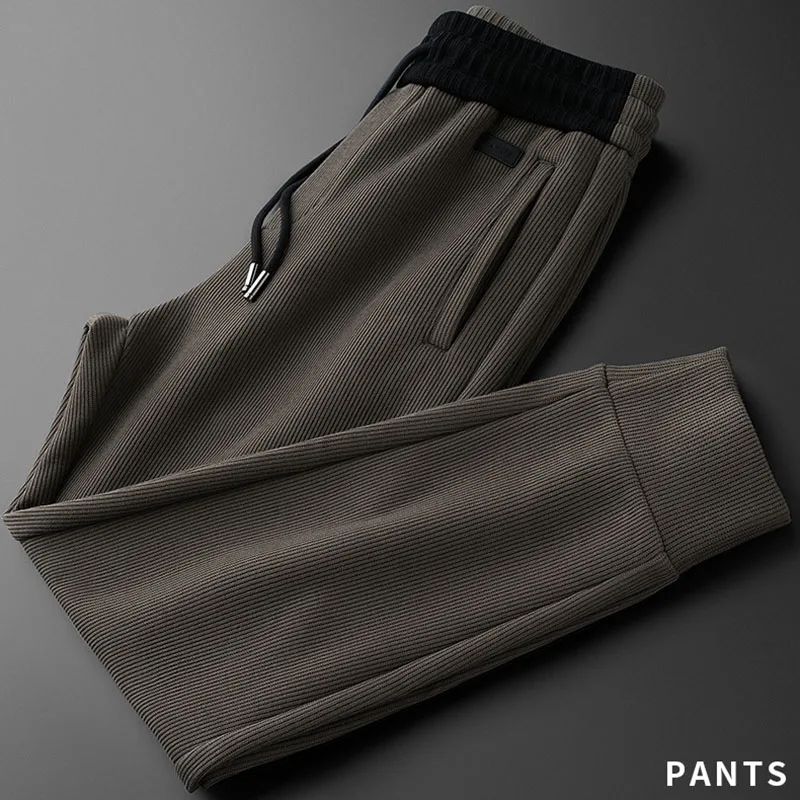 

Светильник кие Роскошные осенне-зимние плотные теплые вязаные спортивные брюки мужские облегающие лапки с завязками высококачественные е...