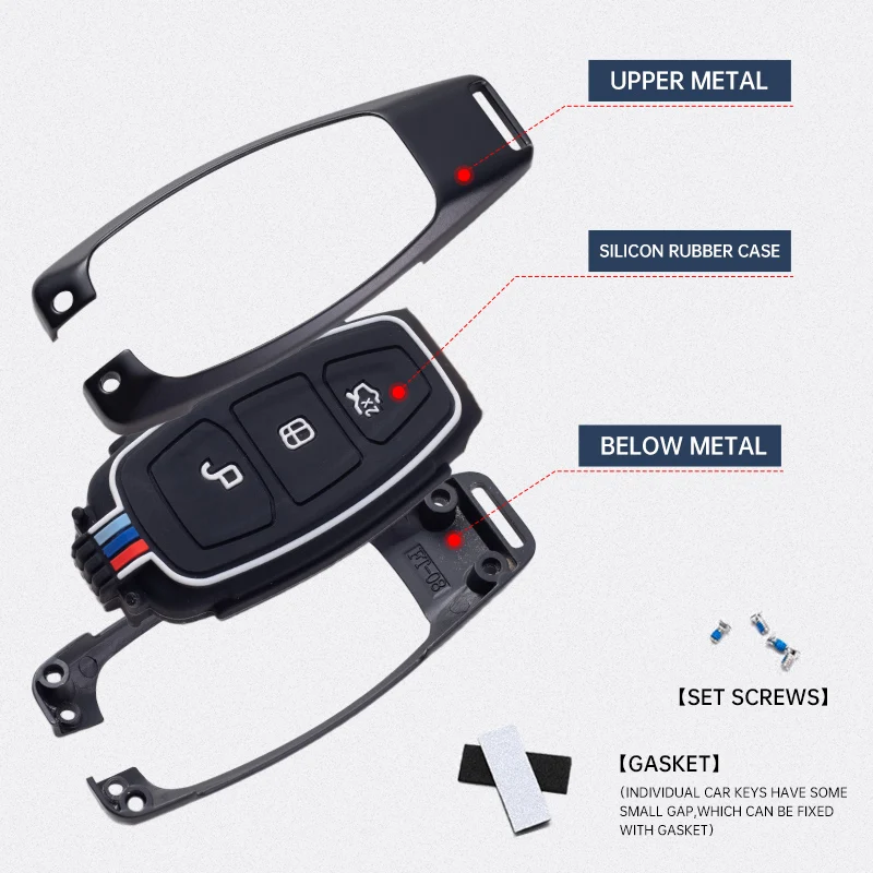 Чехол для автомобильного ключа Ford Fiesta Focus Mondeo Ecosport Kuga Fob чехол дистанционного