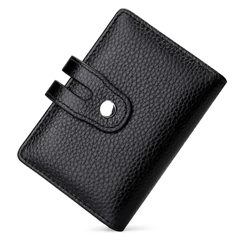Women Anti Theft Swiping Clip Bag Cover Leather Card ID Holder Package Driver License Bank Credit Business Card Holder Case