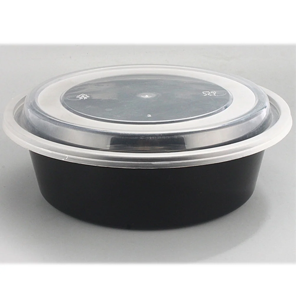 

10PCS 720ML Takeout Pans Deli Storage out Containers Disposable Containers Meal Containers Box Prep Container Carry