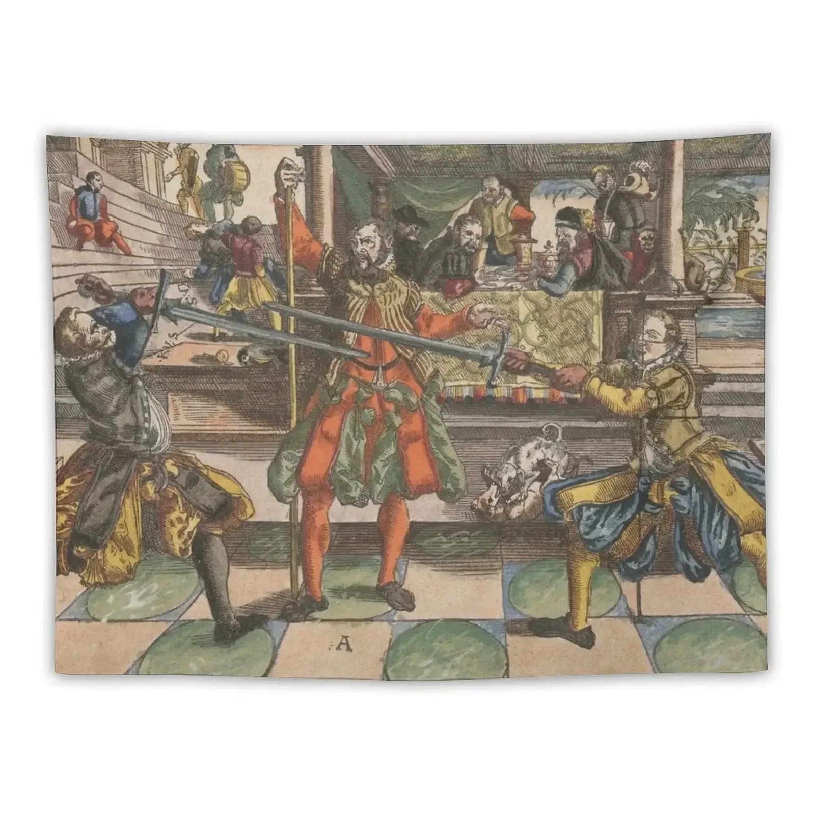 Гобелен Joachim Meyer с изображением средневекового меча мастер хема эстетическое