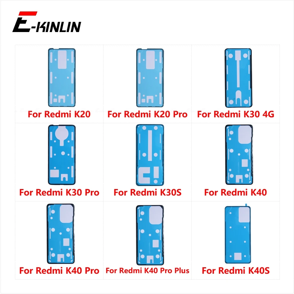 Фото Задняя крышка корпуса, клейкая лента для ремонта Xiaomi Redmi K20 K30 4G K30S K40S K40 Pro Plus, запчасти для ремонта №1