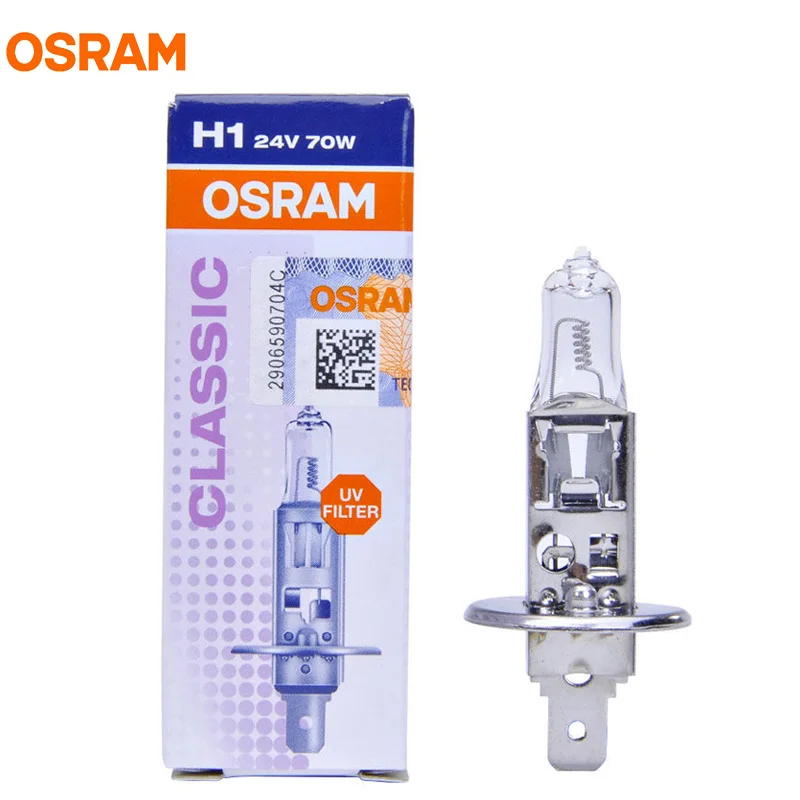 

OSRAM H1 24V 70W 64155 P14.5s Genuine Spare Parts Truck Headlight Use Standard OEM Halogen Lamp （1 Bulb）