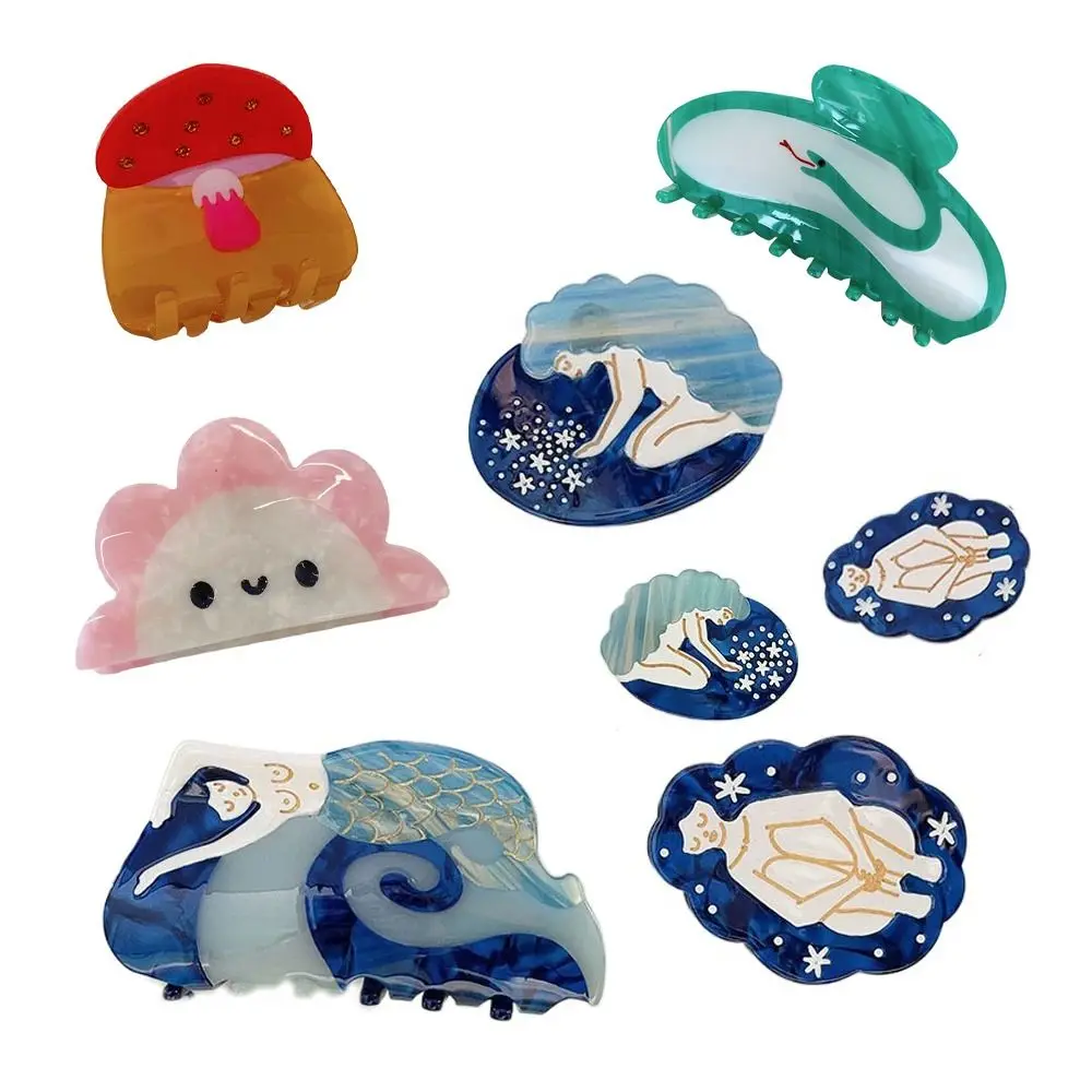 Индивидуальная звезда русалка цветок облако боковой зажим змея ацетат коготь