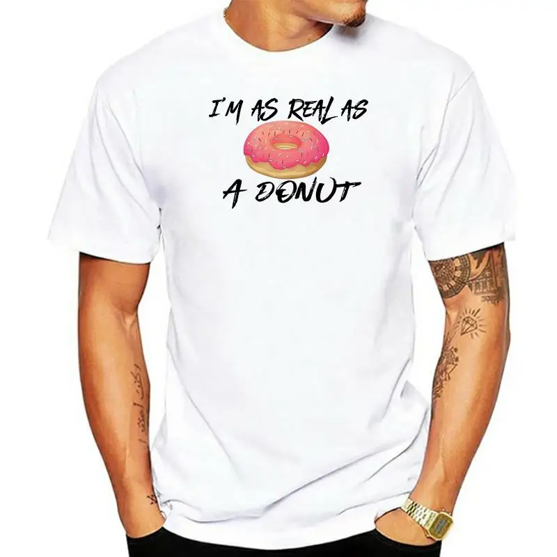 

Я такая же настоящая как футболка с пончиком однажды в Голливуде, известная верхняя одежда с принтом Dailogue, футболка