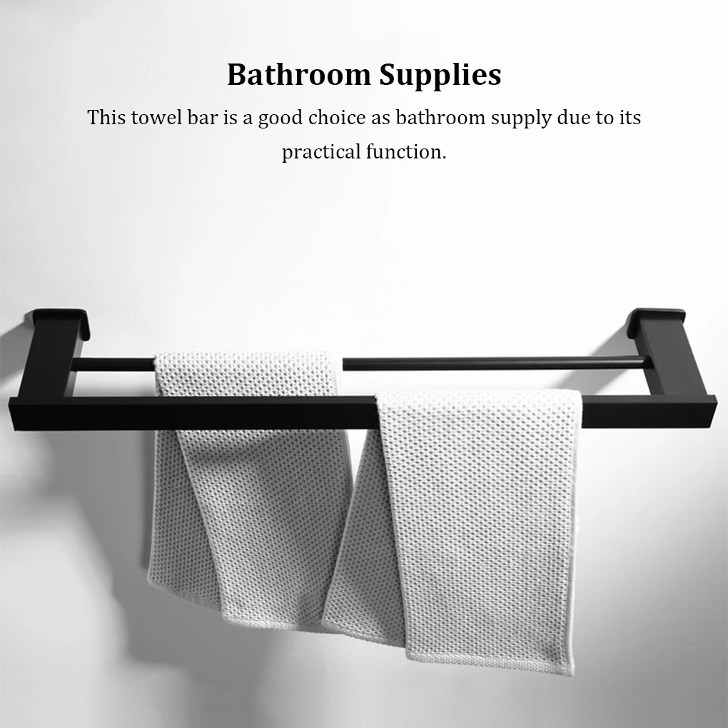 

Towel Bar Wall Mount Bath Holder Convenience Compact Size Long-lasting