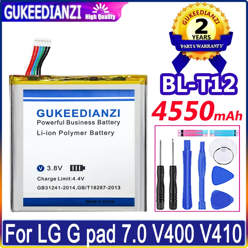 

4550mAh Large Capacity Replacement Battery For LG G Pad 7.0 V400 V410 BL-T12 BLT12 BL T12 High Quality Battery Li-polym Bateria