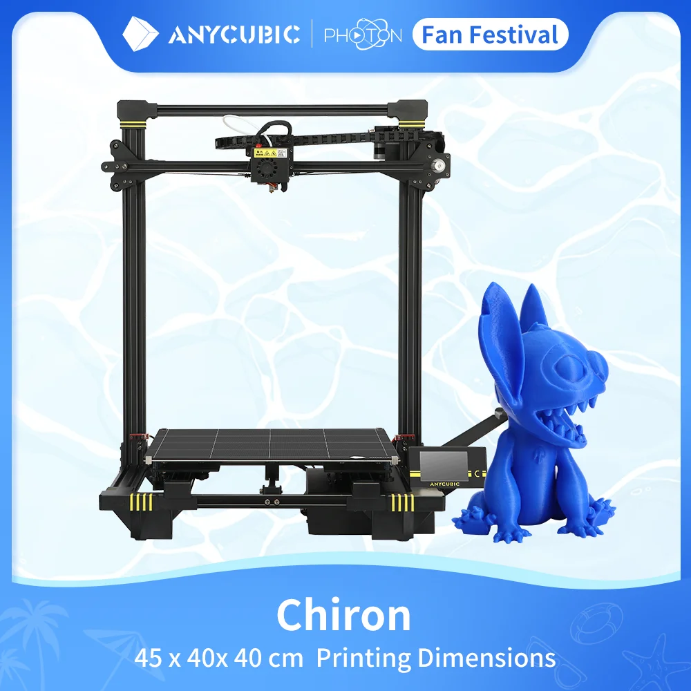 

Anycubic 3d Printer Chiron Lager Build Size Auto-leveling Hotbed Dual Z axis Upgrade Extruder Print Kit 3D Drucker