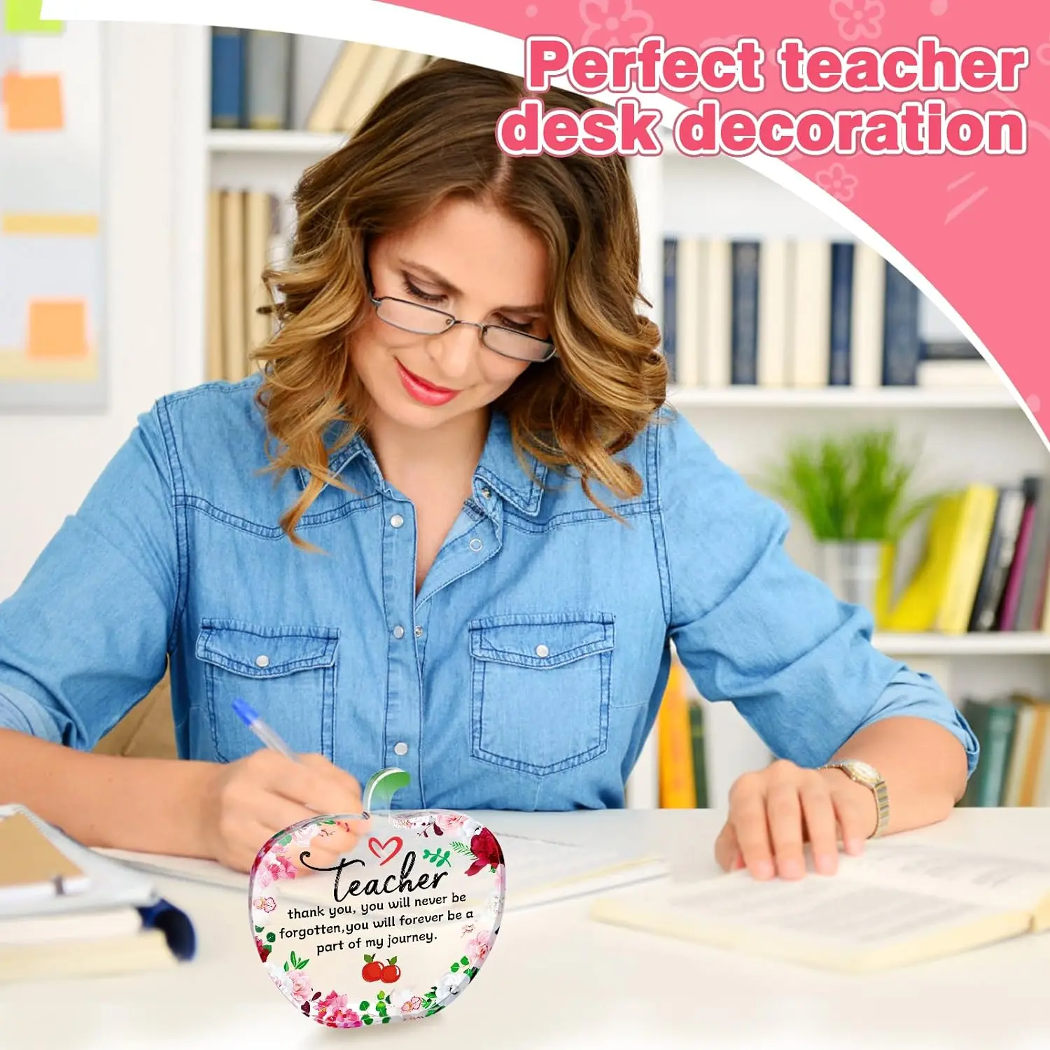 Подарки eacher Для женщин-акриловый декор в форме яблока спасибо за Выпускной для