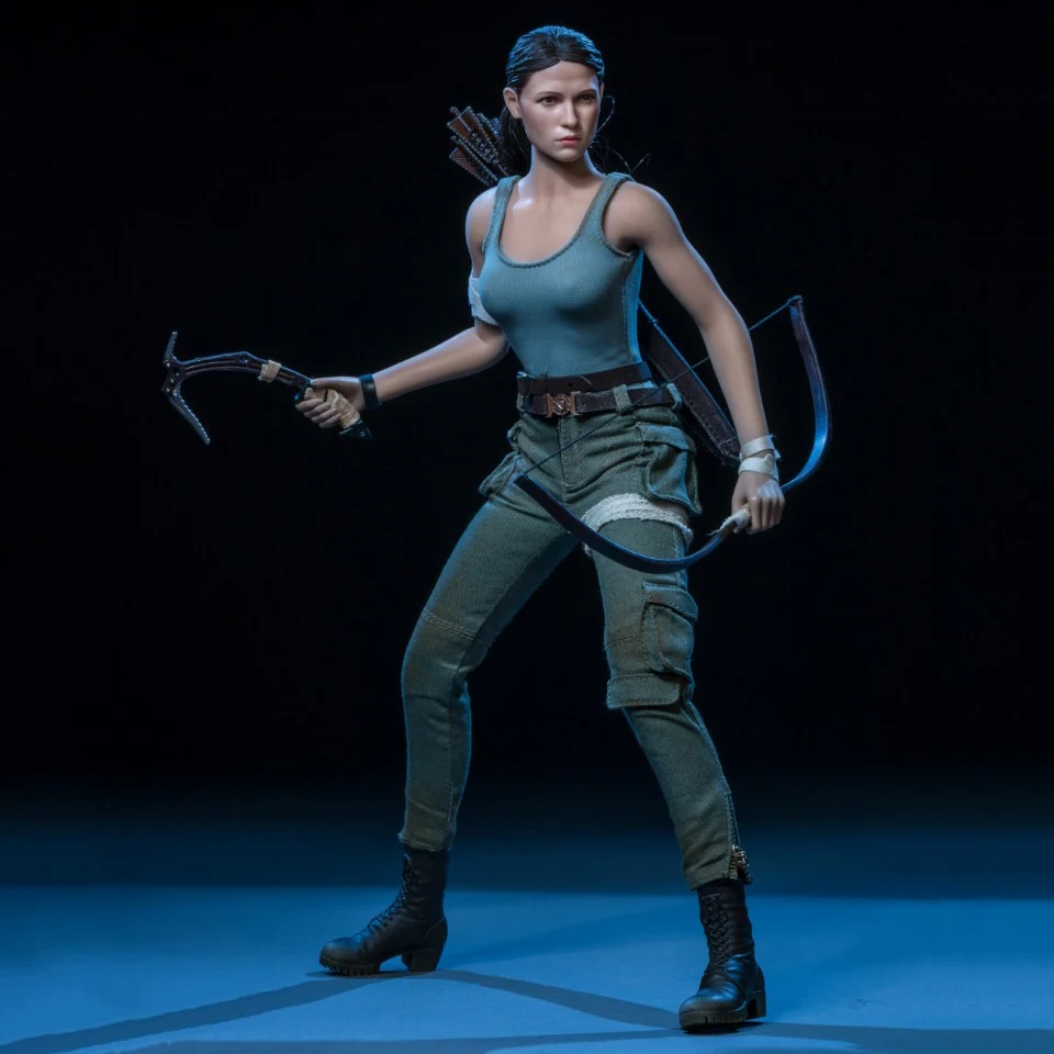 

GTtoys 1/6 The Explorer Lara Double Head Sculpts Costume Clothes Set Model Fit 12'' TBL S17B Female Soldier Action Figure Body