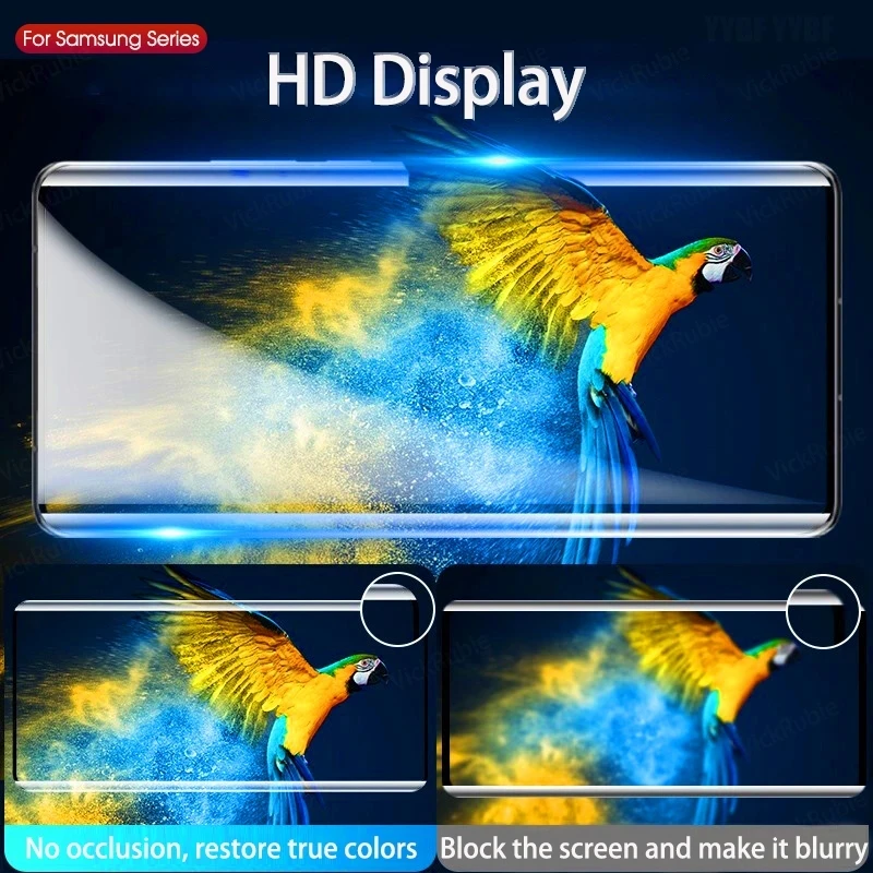 UV Tempered Glass for Samsung Galaxy S23 S21 S22 S20 Ultra S8 S9 S10 Plus FE Screen Protectors for Samsung Note 8 9 10 20 Plus