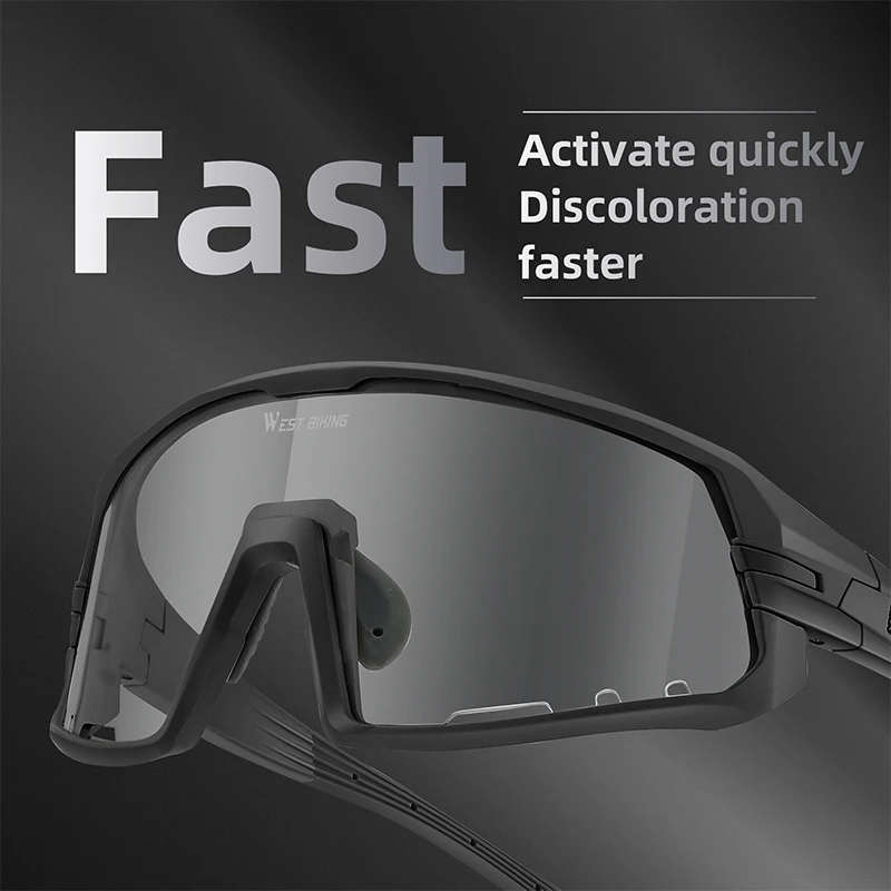 Фотохромные велосипедные очки UV400 разноцветные солнцезащитные для дорожного