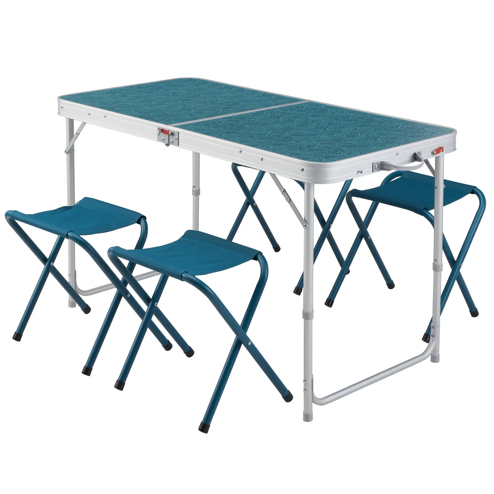 

, Camping Folding Table, 4 chairs, Blue