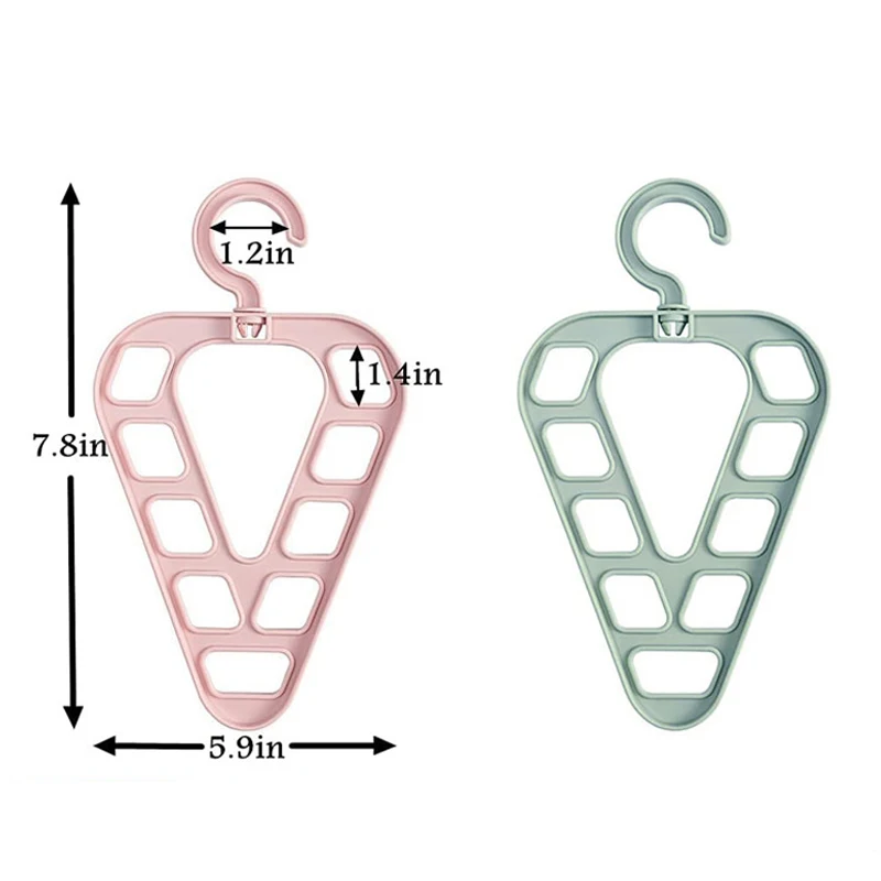 3PCS Triangle Clothes Hanger 360 Dgree Rotatable Clothes Drying Multifunction Plastic Scarf Clothes 9 Hole Hanger Storage Rack images - 6