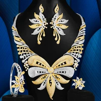 soramoore brand luxury women bridal cubic zirconia necklace earrings ring bangle dubai jewelry set jewellery high quality new