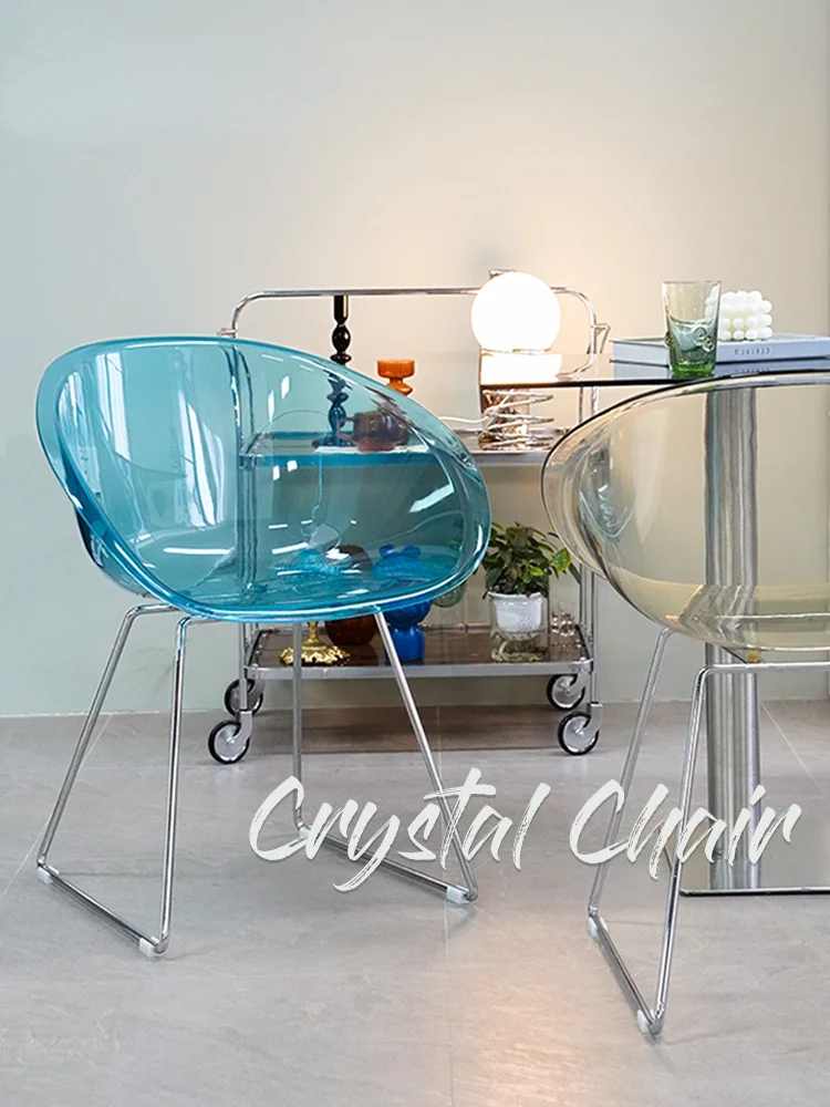 

Обеденный стул GYNordic, легкое роскошное прозрачное акриловое Хрустальное кресло, современное минималистичное кресло для кофейни
