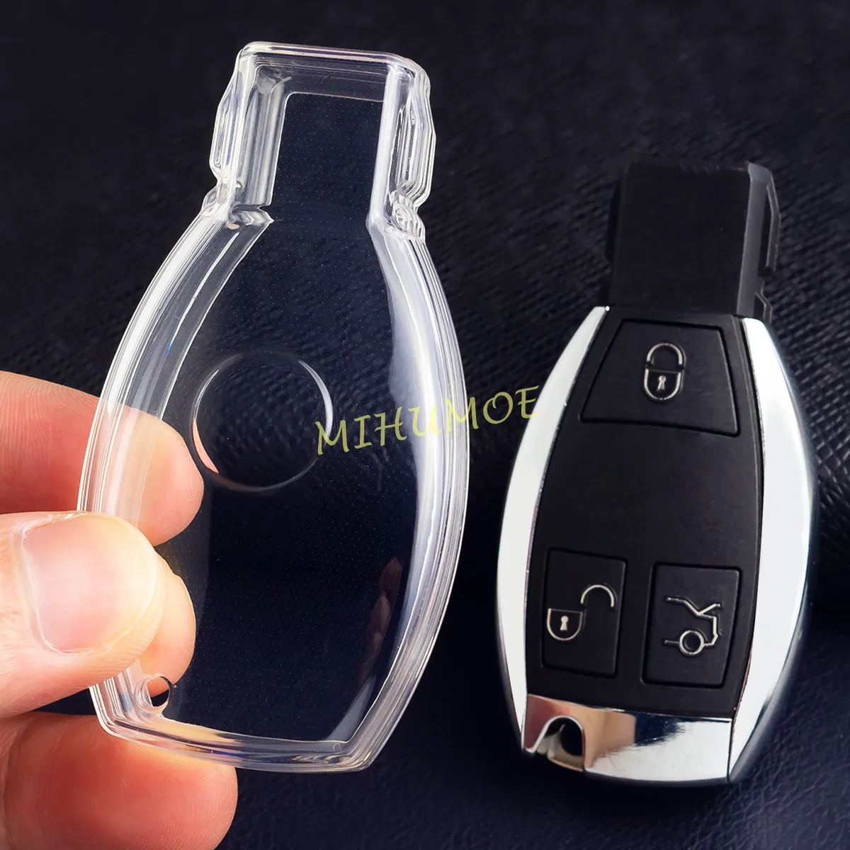 

Черный прозрачный брелок для ключей Mercedes Benz A B C E S G M V-Class CLA CLS GLA GLC GLE GLK GL/GLS SL SLK