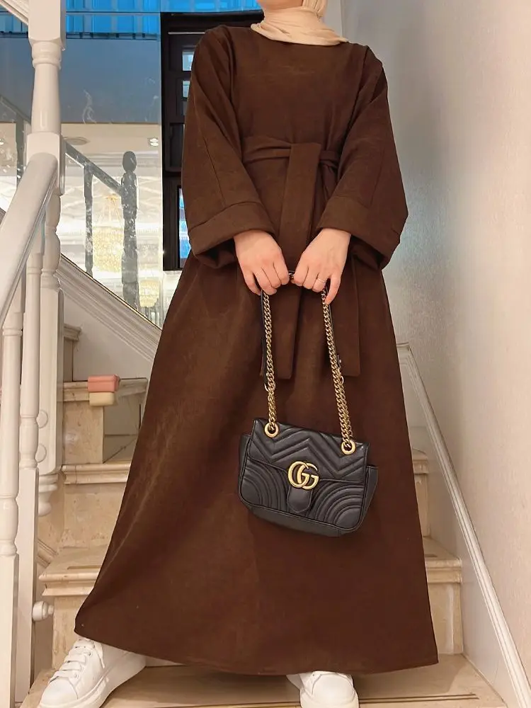 Ramadan Kaftan Abayas Dubai Turkey Islam Arabic Muslim Dress Robe Longue Femme Musulmane Djelaba Abayas Women Clothing Caftan