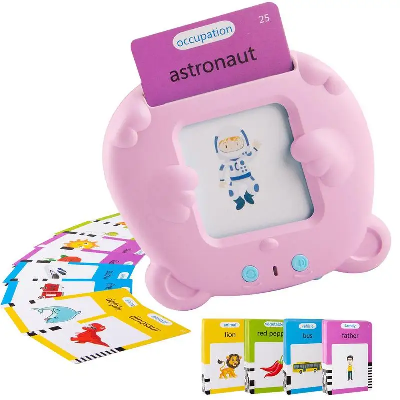 

Electronic Early Education Machine Early Educational Toy With 112PCS Double-Sided Cards Recognition Game Interactive Early