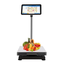 smart touch screen electronic platform scale loadmeter cashier weighing all in one machine floor scale farmers traceability