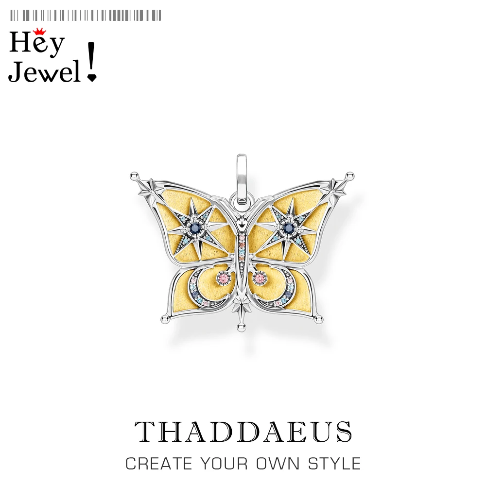

Pendants Bicolour Butterfly Summer New Jewelry 925 Sterling Silver Accessorie Bohemia Gift For Women