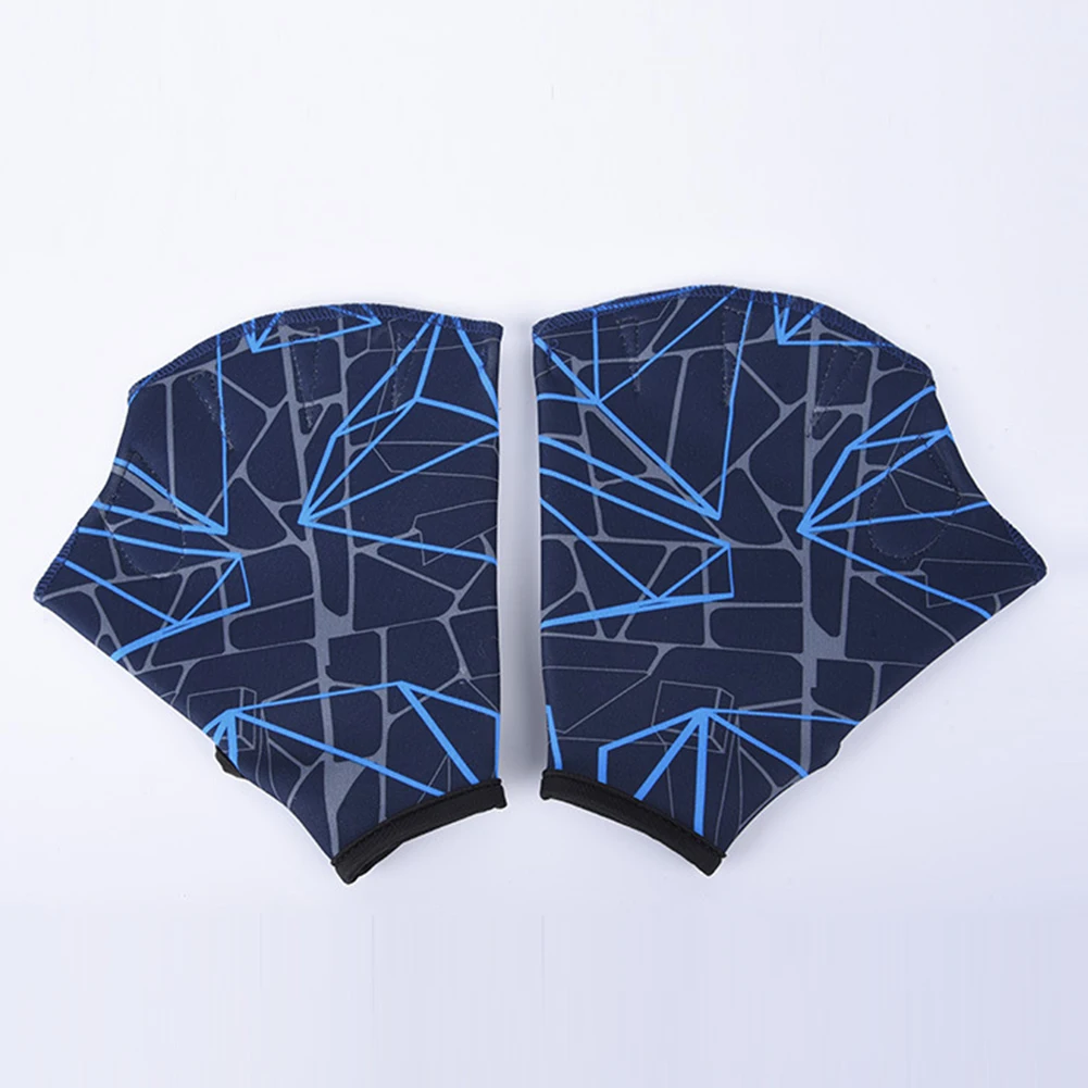 

1 Pair Unisex Swimming Hand Fins Flippers Finger Webbed Gloves Paddle Water Sports Gloves Breathable Swim Mittens