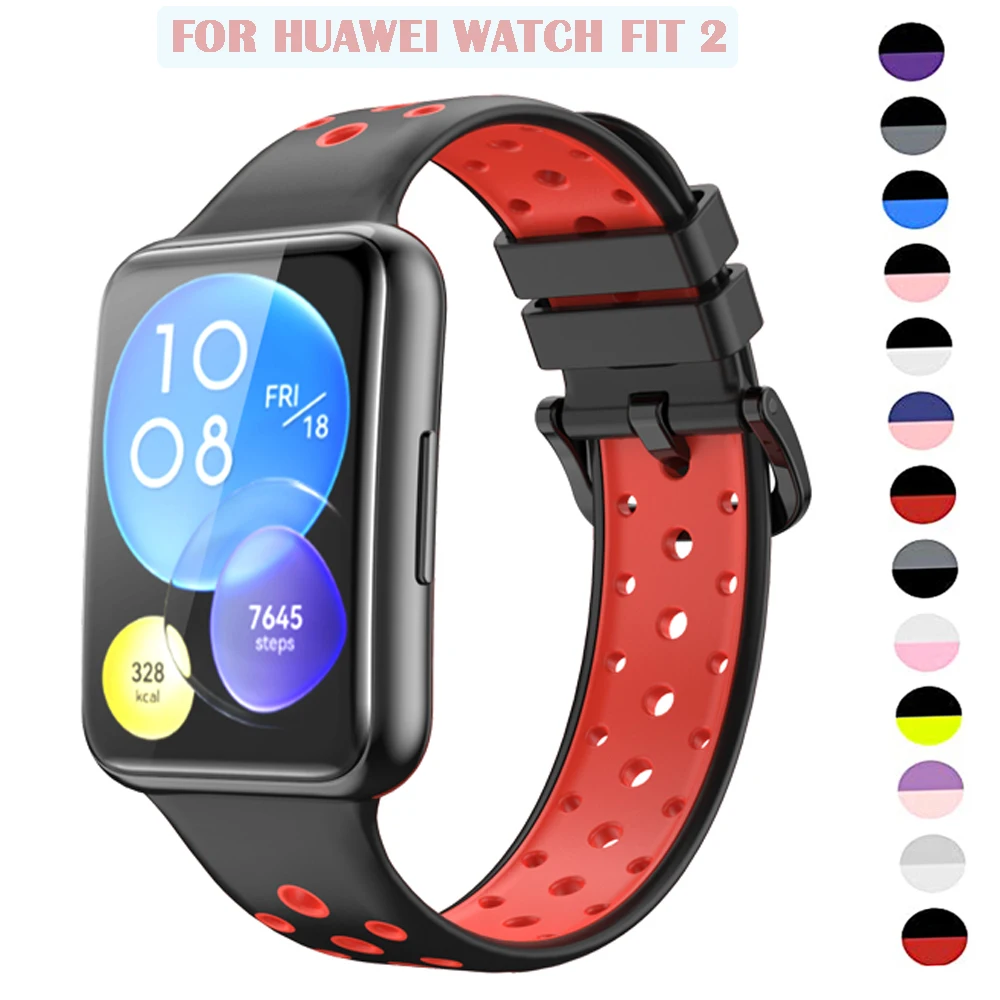 

Sport Silicone band For Huawei Watch FIT 2 strap smartwatch Wrist Loop watchband Breathable bracelet fit2 correa Accessories