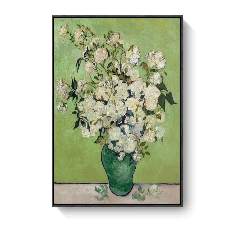 

130851aDigital oil painting living room background wall oil painting decorative painting plants hand-painted oil painting