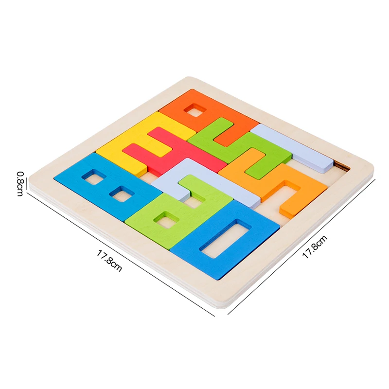 Красочная 3D головоломка деревянная математическая игрушка кубик игра для детей