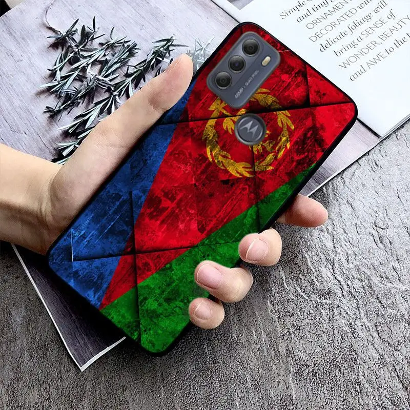 Чехол для Motorola Moto EDGE 20pro 20lite E6 E7 чехол с национальным флагом Эритреи G STYLUS GPLAY GPOWER 5G