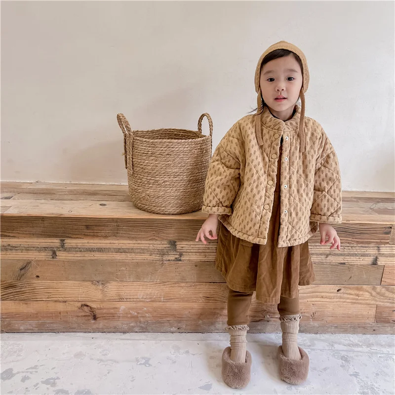 

Girls Coat Jacket Cotton Outwear Tops 2022 Cardigan Warm Thicken Plus Velvet Winter Autumn Teenager Furs Sport Birthday Gift Chi