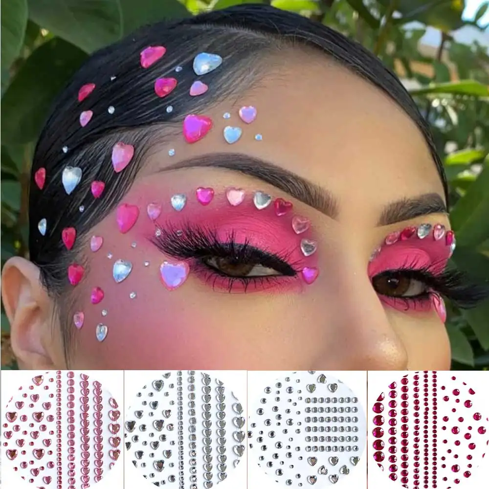 DIY жемчужины и стразы DIYF01 Glitterjoy с драгоценными камнями для лица модная наклейка