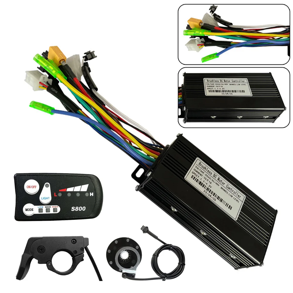 

Controllers Ebike Controller S800 Display SM Plug Sine Wave Throttle 8 PAS Kit With Self-learning Battery Modification