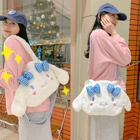 sanrio kawaii messenger bag cinnamoroll cute plush female lolita student large capacity schoolbag hand held shoulder bag gift