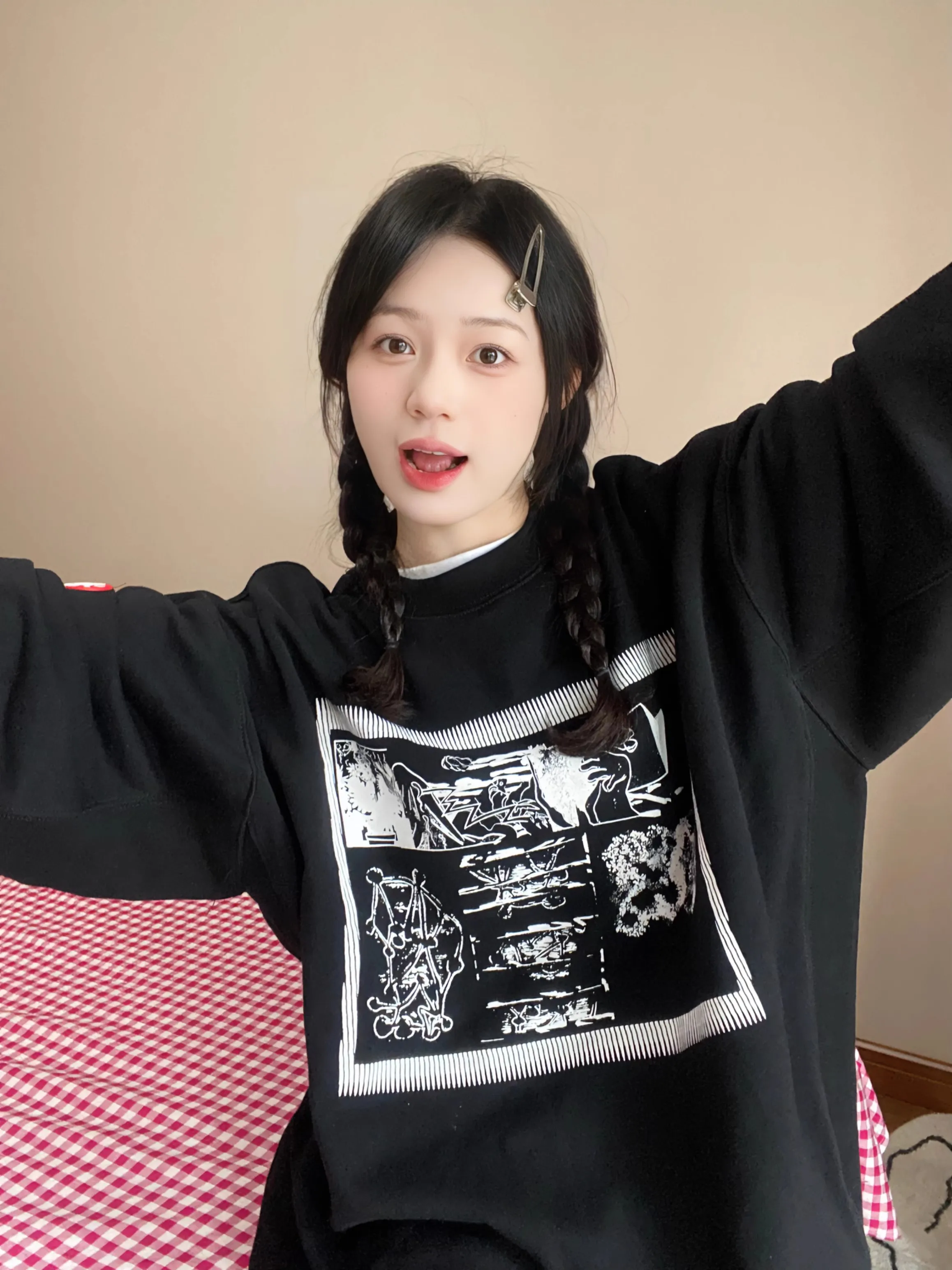 2024 CAVEMPT C.E pure cotton round neck outer sweatshirt autumn/winter couples students pullover WY1030