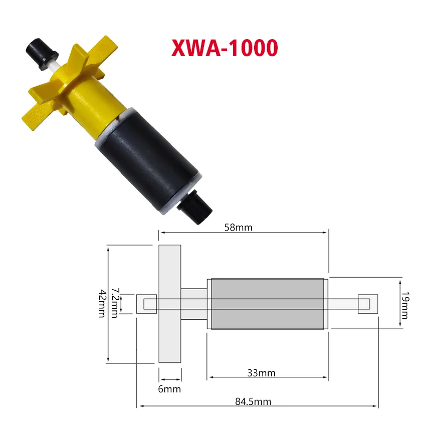 Аквариумный водяной насос SUNSUN Серии XWA800XWA1000, ротор водяного насоса (art.: 3920cd0aa384f) - 3920cd0aa384f