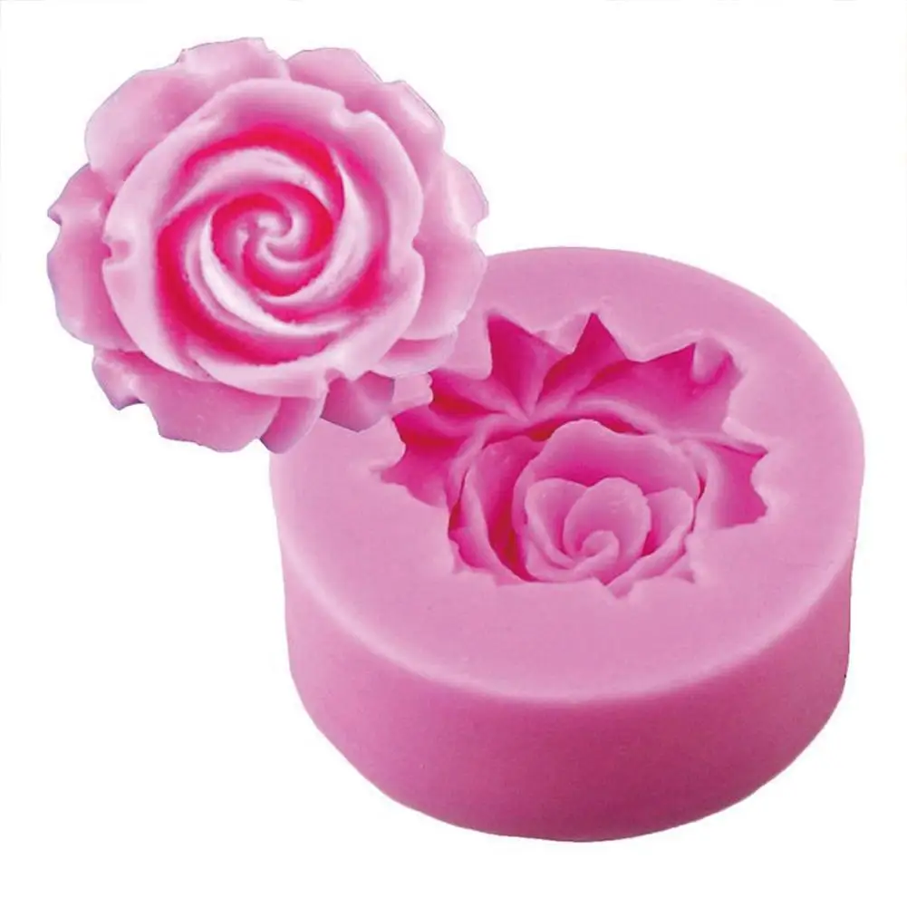 

3d Flower Bloom Rose Shape Silicone Fondant Soap Cake Decoration Tool Baking Jelly Candy Cheaper Chocolate Moulds Mold Cupc R3k1