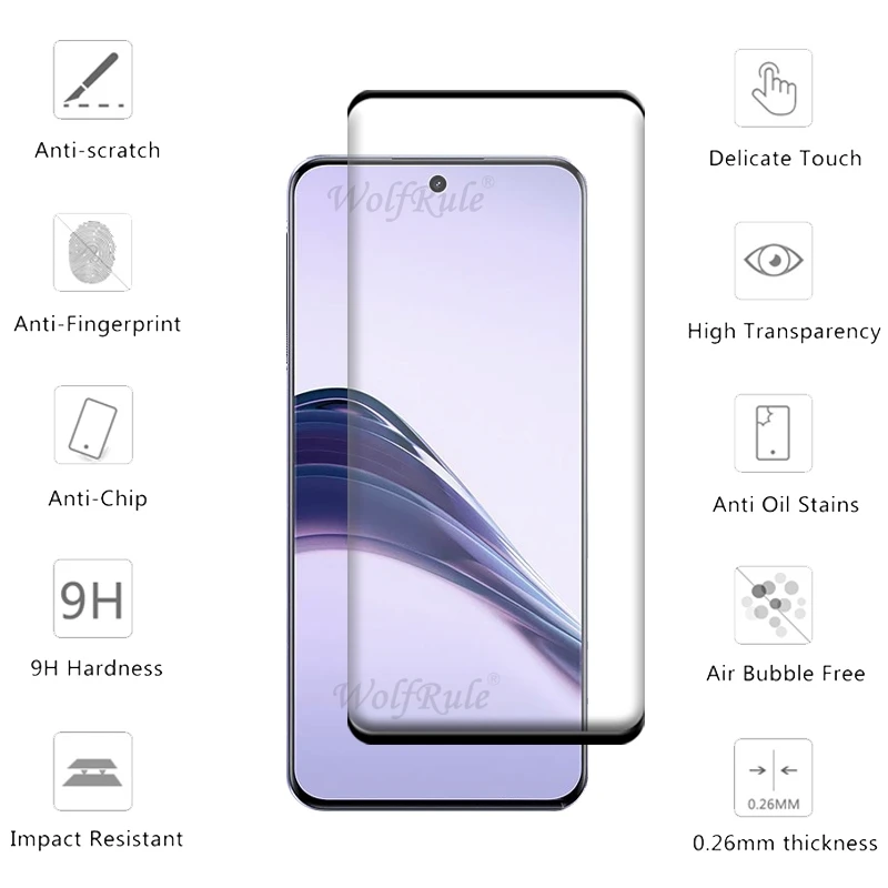 1/2/3/4 шт. для Realme 13 Pro стекло OPPO Plus закаленное 9H HD полное покрытие изогнутая защита