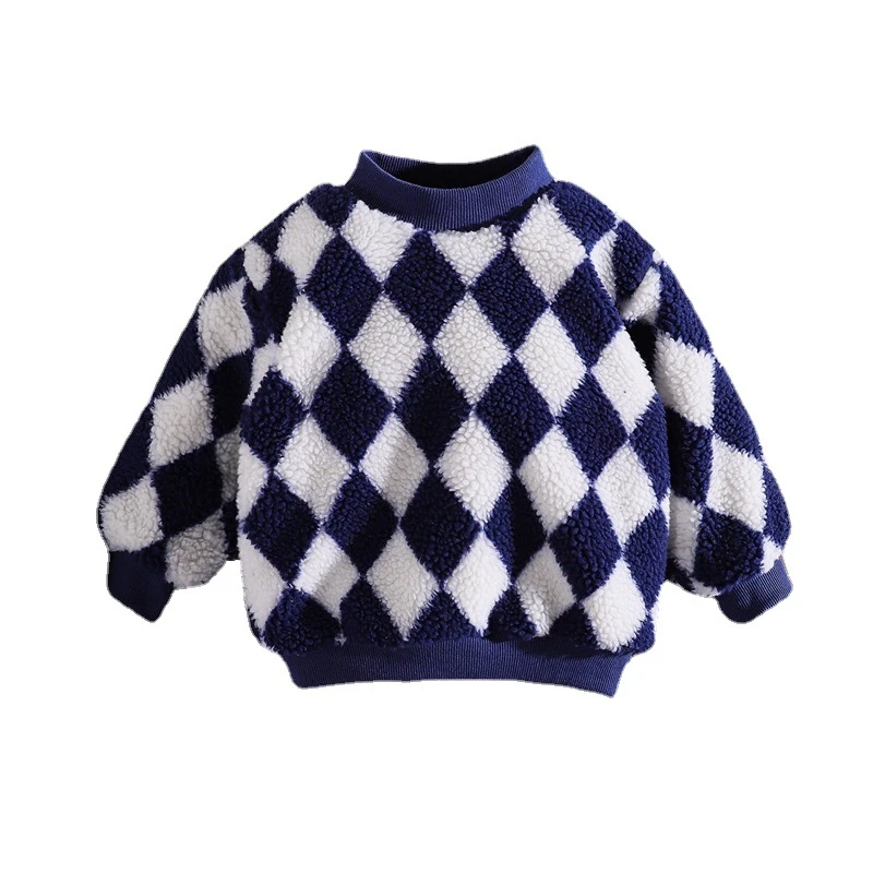 

Новинка, осенне-зимняя одежда для маленьких девочек, модная утепленная футболка для мальчиков, повседневный костюм для малышей, Одежда для ...