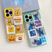 disney stitch winnie the pooh cartoon phone case for iphone 11 12 13 mini pro xs max 8 7 plus x xr cover