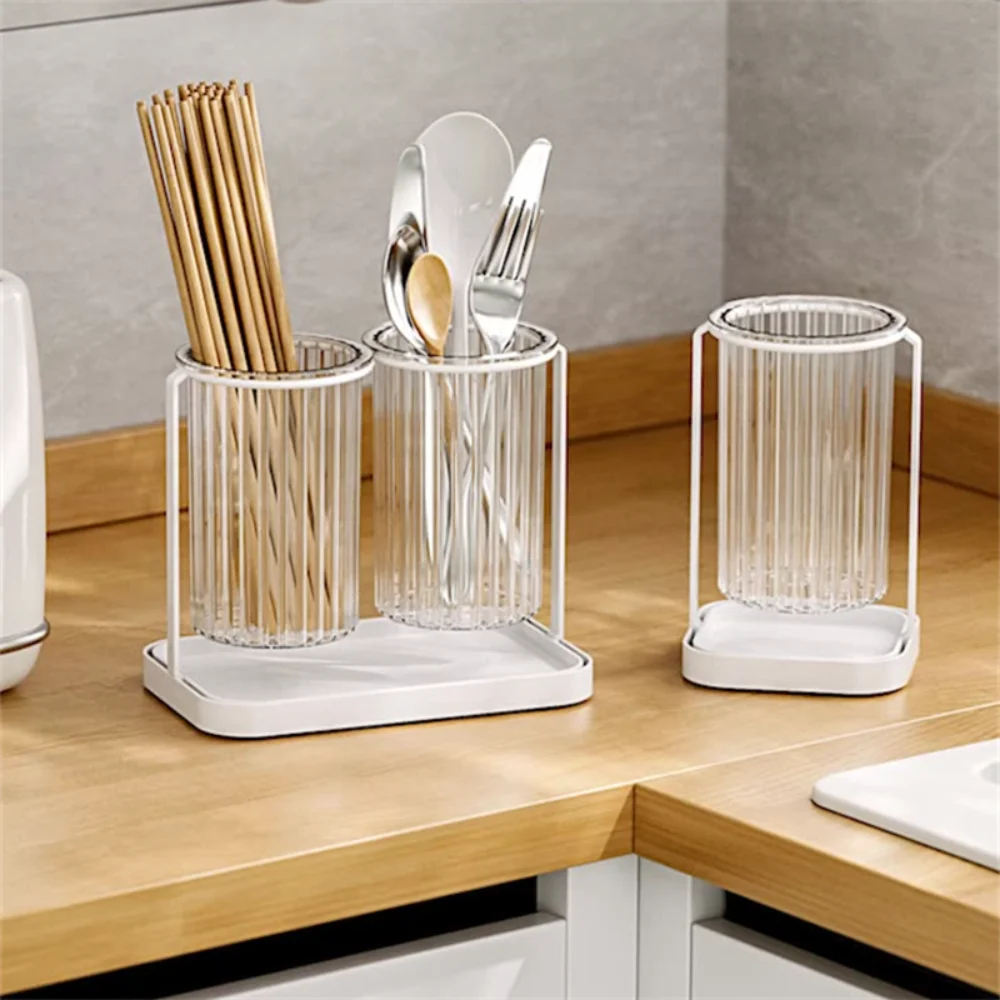 

Роскошный кухонный Органайзер, держатель для хранения столовых приборов, сушилка для палочек, столовых приборов, ложек, ножей, поднос, сушил...