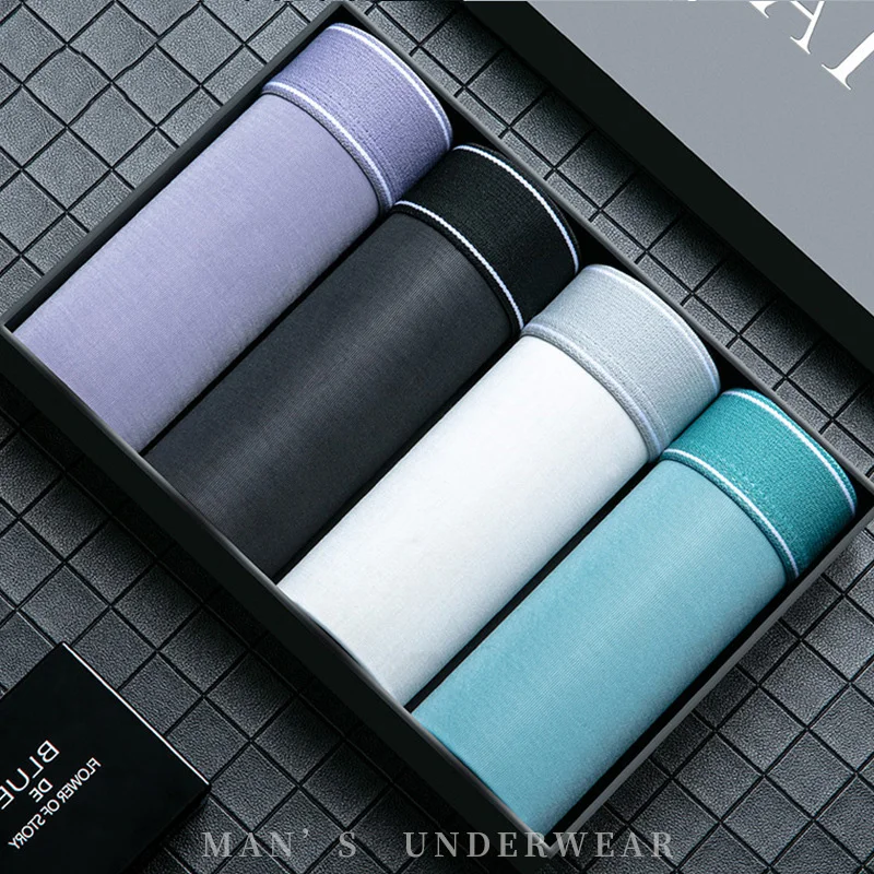 

Hot Underwear Men Boxer Homme Brand Men‘s Underpants Male Panties Breathbale Shorts U Convex Pouch Plus Size Underpanties