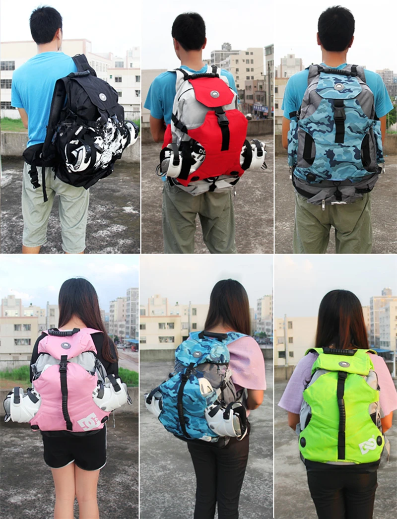 Backpack Inline Skates Skating Shoes Boots Carry Bag Kid Ice