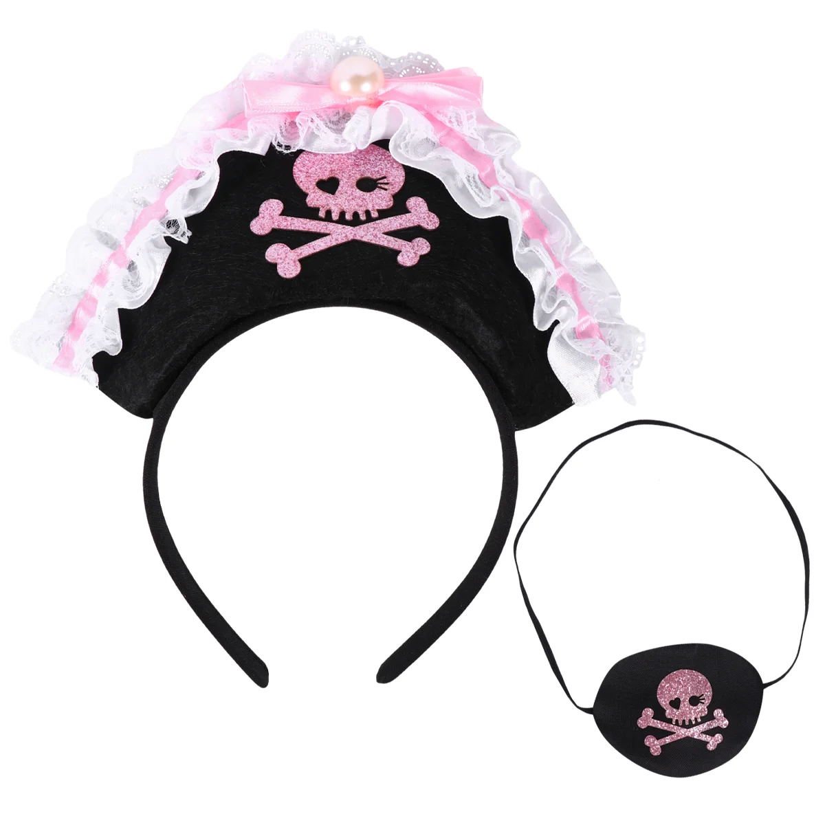 

Pirate Halloween Eye Hair Headband Kids Patch Headbands Hat Patches Accessories Costume Party Hoop Women Headpiece Band