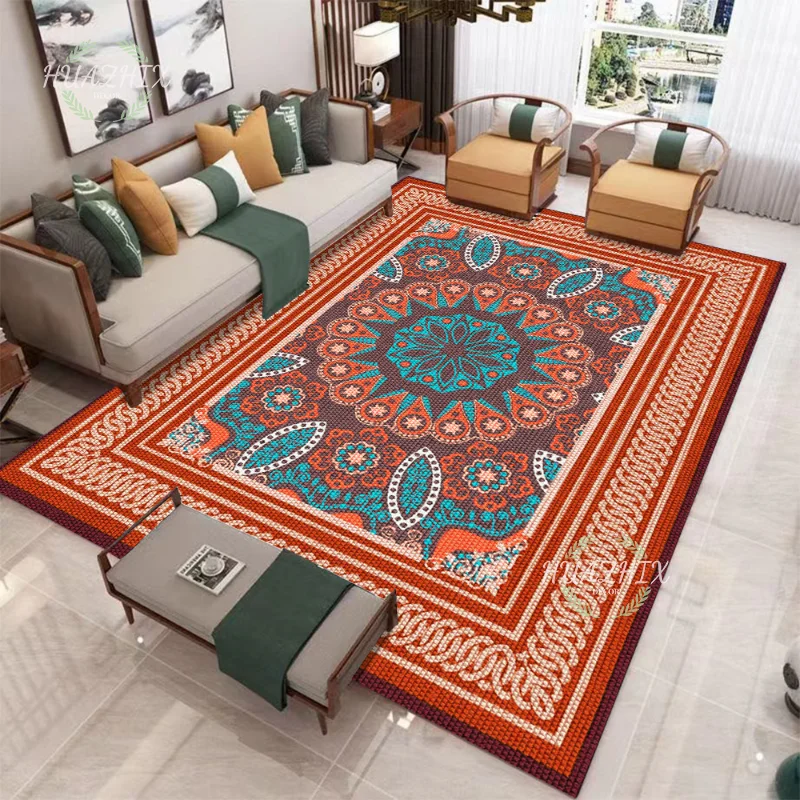 

3D-печать ковер с цветочным узором гостиная спальня большая площадь диван кофейный коврик Ретро домашние Свадебные напольные коврики украшение